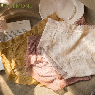 Anemone moda encaje calzoncillos cómodo ropa interior de las mujeres bragas mujeres flor algodón entrepierna Sexy arco mediados de la cintura lencería/Multicolor