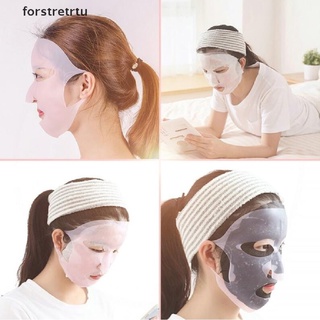 【tu】 Reusable Silicone Moisturizing Mask Facial Care Prevent Evaporation Anti Wrinkle .