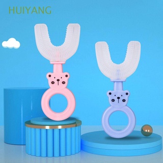 Huiyang cepillo De dientes suave De silicona para niños con dibujo De 360 grados U-shape/Multicolorido (1)