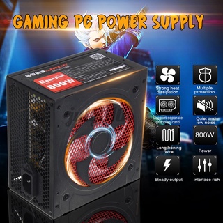 [hot]Compute Gaming Powe Supply 800W PSU PFC ATX 24pin Sata Fo Intel A PC
