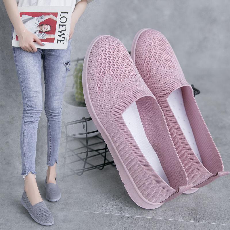 nuevos zapatos de frijol cómodo transpirable fondo suave zapatos de trabajo de las mujeres de tacón plano zapatos planos