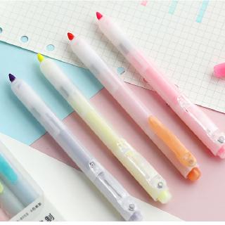 Annami 6 colores resaltador conjunto de rotuladores rotulador de Color pluma fluorescente acuarela dibujo pluma oficina suministros escolares papelería (8)