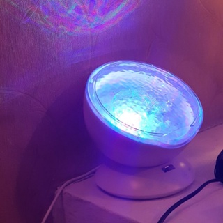 Circular Wave Projection Lamp LED Night Light Music Player Speakers Hypnosis (1)