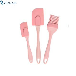 Zealous 3 pzs/juego de brochas de silicón para crema/pastelería/mantequilla/mantequilla/utensilio para hornear/Multicolor