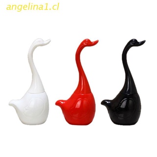 angelina1 cepillo de inodoro en forma de cisne accesorios de baño base de cerámica mango de plástico cepillo de limpieza para baño casa hotel