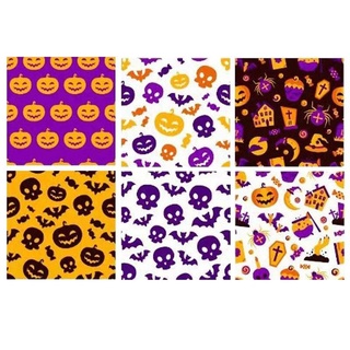 tela de patchwork de halloween estampado de telas de acolchado para bricolaje costura hecha a mano tejido de algodón (2)