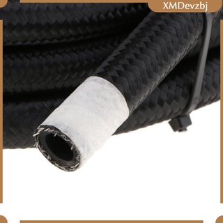 AN 8 Nylon Braided Oil Fuel Hose with 10 Pieces Aluminum Fittings Kit