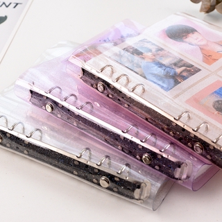 200 bolsillos de gelatina color lentejuelas transparente álbum de fotos portátil transparente polaroid titular de fotos lindo 3 pulgadas bolsa de tarjeta