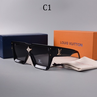 Lv Louis Vuitton gafas de sol Uv400 de alta calidad cuadrada marca de lujo masculino femenino trébol 1486