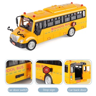 NEMAIOUS Nuevos Juguetes Niños Autobús Escolar Modelo De Coche Simulación Regalos Interactivos Iluminación Inercial Educativa (5)
