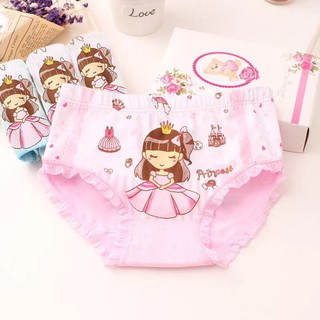 4pcs niños niñas dibujos animados princesa patrón ropa interior bragas de algodón calzoncillos bebé niñas