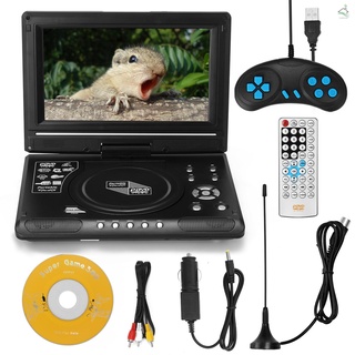 Reproductor de DVD de 9.8 pulgadas de alta denifición TV portátil VCD MP3 MPEG Viewer con mango de juego y disco compacto