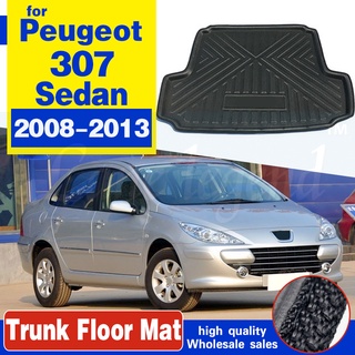 Para Peugeot 307 307sw 2008-2013 Sedan trasero de carga forro de arranque bandeja de barro impermeable almohadilla Protector de tronco a medida forro 2009 2010
