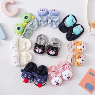 0-3y recién nacido niño niña bebé 3D Animal calcetines lindo diseño de dibujos animados antideslizante calzado calcetines niños