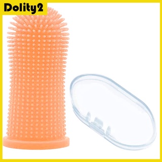 [brdolity2] Cepillo De dientes Oral De silicona Para Dedo/cepillo De dientes suave De silicona suave y lengua/removedor Para mascotas suministros De limpieza De salud (5)