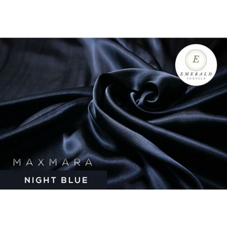 1/2 metros Maxmara Premium seda satén tela/satín Charmuse seda Premium por esmeralda textil - azul noche