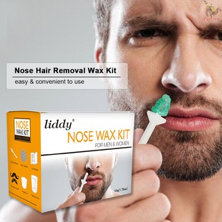 divertido nariz depilación kit de cera aplicadores palos frijoles bigote pegatinas de medición tazas de papel para eliminar la nariz cejas pelo (1)