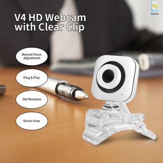 Portátil HD Webcam 480P 0.3MP 30fps cámara con Clip de montaje transparente micrófono incorporado portátil PC de escritorio ordenador Web cámara de vídeo USB Plug & Play (8)