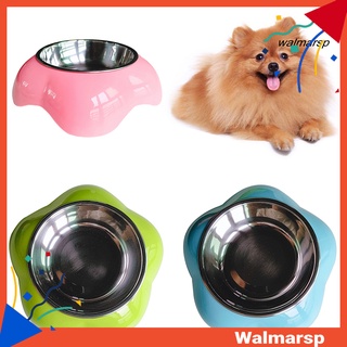 [Wmp] recipiente de alimentación de acero inoxidable para mascotas, antideslizantes, alimentos, agua, recipiente de almacenamiento