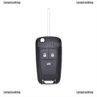 LargeLooking labio plegable 3 botones Flip llave remota Shell caso cubierta Fob para Chevrolet Cruze (5)