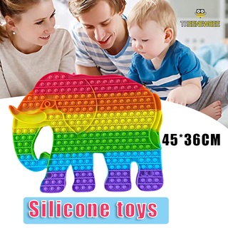 gran silicona descompresión juguete colorido empuje burbuja fidget sensorial juguete de pensamiento de entrenamiento juego de rompecabezas para adultos niño