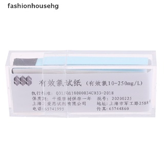 fashionhousehg tiras de papel de prueba de cloro gama 10-250mg/lppm color chart limpieza venta caliente
