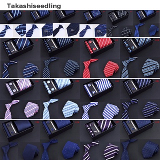 Takashiseedling/ 5 piezas Set Box Business Formal corbata pañuelo gemelos hombre corbata productos populares