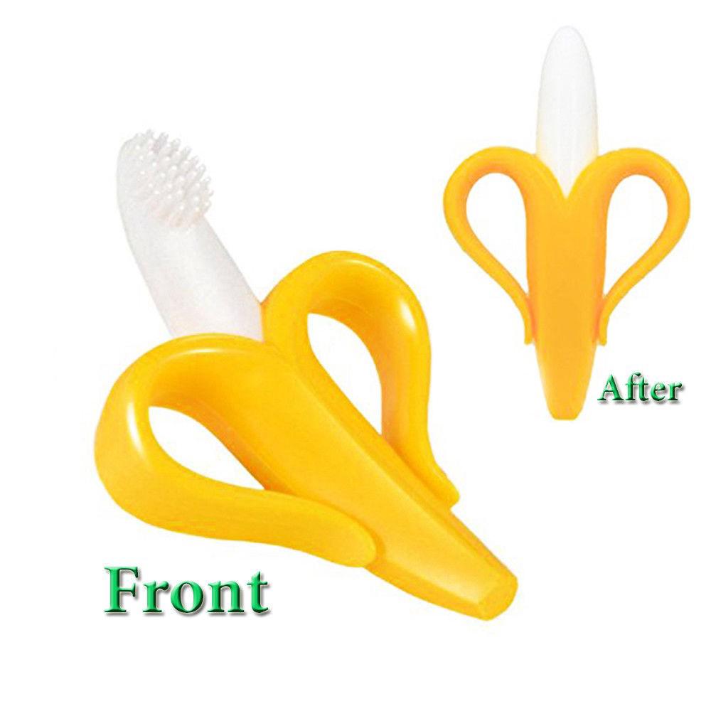 nuevo - cepillo de dientes y mordedor de banana para bebés (8)