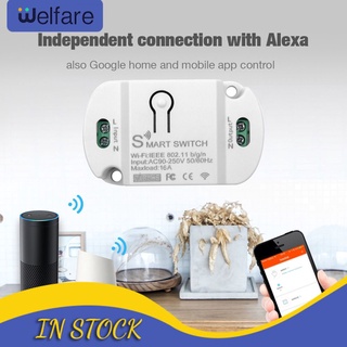 16A Wifi Smart Switch Timer Wireless Switches Smart Home Automation Compatible with Tuya Alexa Google Home ▼+