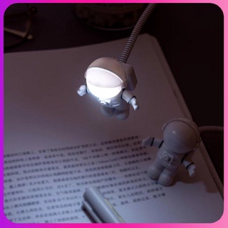 Flexible USB blanco astronauta tubo portátil LED luz de noche DC 5V bombilla para ordenador portátil PC Notebook lectura decoración del hogar
