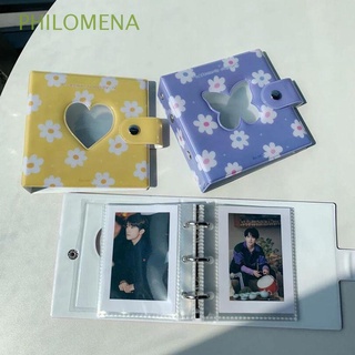 PHILOMENA Kpop Photo Album Photo Album Picture Case 3 inch Album Polaroid Album Butterfly Love Album Three-Hole Album Collect Book INS Album Binder Album Card Holder Picture Storage Case (1)