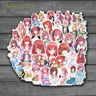 WESTGATE Kids Nakano Miku Cartoon Decorative Sticker Stationery Sticker Diary Scrapbooking Anime For Laptop Luggage Label Stickers Fans Collection Gifts Guitar Skateboard Anime Stickers