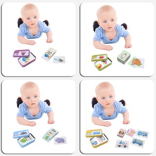 babys kids caja de hierro tarjetas juego de juego educativo juguete