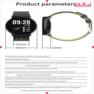 Reloj inteligente kllzoal impermeable Bluetooth 4.0 reloj inteligente con Monitor De presión arterial y ritmo cardiaco (5)