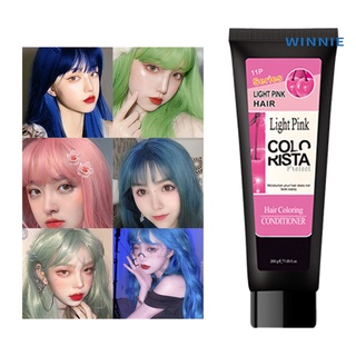 [winnie] 200ml multifuncional cabello colorante acondicionador de larga duración mejorar encrespamiento color bloqueo reparación acondicionador complementario para uso diario (1)