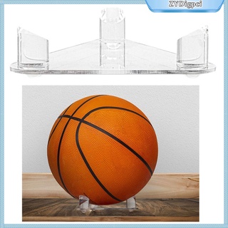 1pc deluxe clear ball display stand 3 peg rugby baloncesto fútbol titular