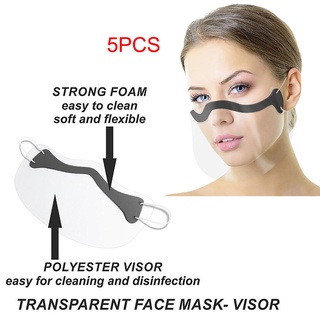 Máscara duradera cara combinar plástico reutilizable transparente protección cubierta escudo