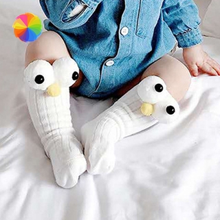 calcetines de algodón recién nacidos con tubo enrollado y boca ancha yue