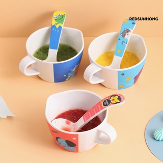 redsunhong 1 juego de cuenco de molienda para bebé, diseño de mango, multiusos, libre de bpa, frutas, verduras, molienda, cuchara para niño