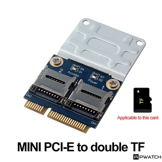 2 SSD HDD para portátil Dual Micro SD SDHC SDXC TF a Mini PCIe lector de tarjetas de memoria MPCIe a 2 Mini tarjetas SD Mini Pci-E adaptador pwT
