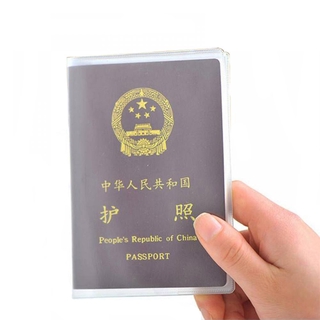 Impermeable PVC pasaporte cubierta caso transparente mate titular transparente cubierta transparente pasaporte protector