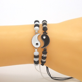 pulsera de cuerda ajustable yin yang hecha a mano de tai chi pulsera trenzada de cuerda (4)