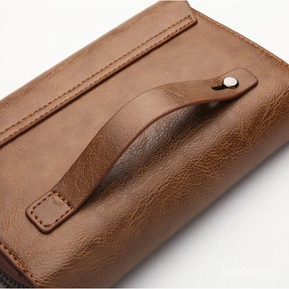 JCFS🔥Productos al contado🔥Jeep hombres embrague de negocios bolso grande cremallera larga cartera monedero teléfono titular bolsas
