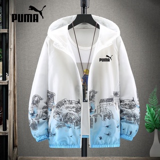PUMA Sun Protection Clothing Women Men Clothes Outdoor Long-sleeved Sportwear Summer Fashion Loose, Breathable Quick-drying Sun Protection Jacket Skin Clothing UV Jacket Ultralight Windbreaker