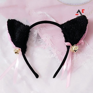 am cintillo de orejas de zorro de gato de dibujos animados con arco de campana para disfraz de fiesta de cosplay de anime (4)