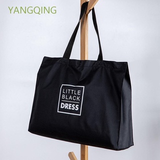 Yangqing 1 pza Bolsa De hombro negra reutilizable Oxford reutilizable Para Compras