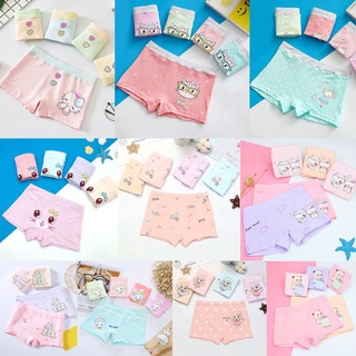 gaea* Toddler Kids Cotton Underwear Cute Cartoon Printed Candy Color Boxer Briefs Children Baby Girls Boyshorts Panties