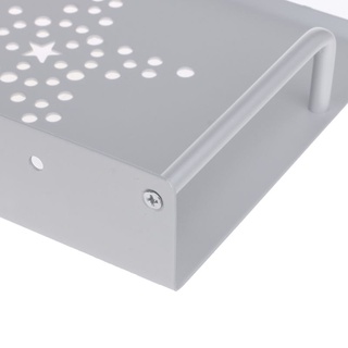 bin montaje en pared de almacenamiento caja de tv router estante decodificador soporte soporte mini pc reproductor de dvd soporte estante de aluminio de una sola capa de espacio (5)