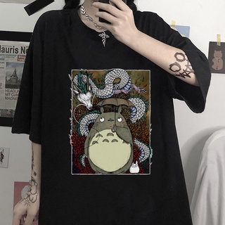 SASSYME Summer Women t Shirts Totoro Print Bergroen y2k Top Graphic Short Sleeve Tee Studio Harajuku Cartoon