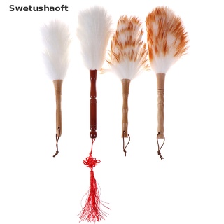 [sweu] cepillo de plumas de lana antiestática, herramienta de limpieza de polvo, mango de madera, bfd (1)